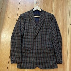 Jpress tweed sportcoat ivy details size 38r trim